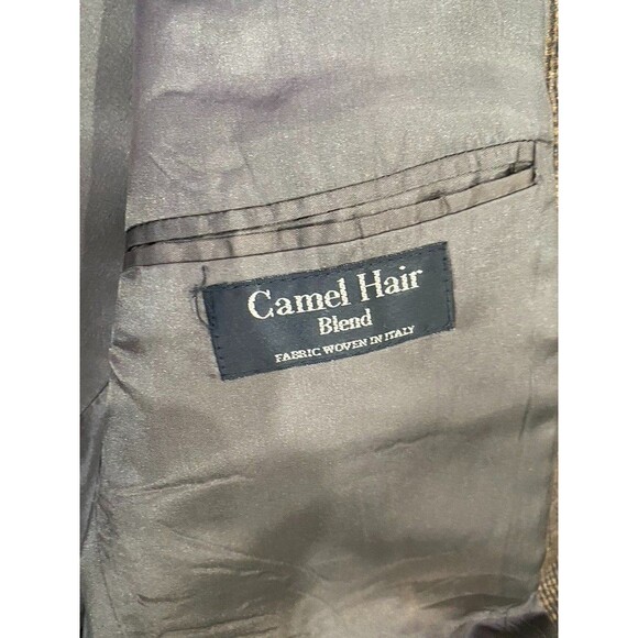 Andrew Fezza Size 44 Camel Hair Blend Chocolate Brown Blazer Sport Coat - Picture 7 of 9